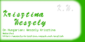 krisztina weszely business card